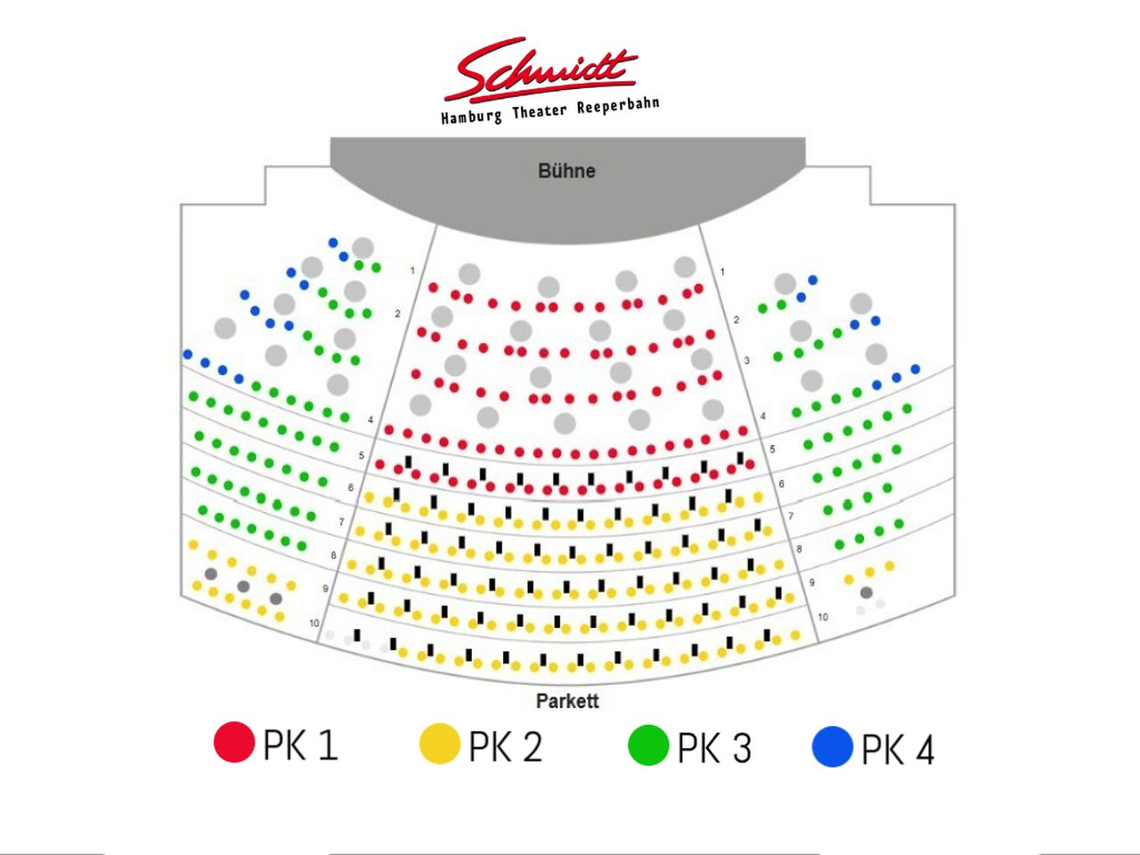 Saalplan Der 50 Dollar Diktator mit Ticket und Hotel