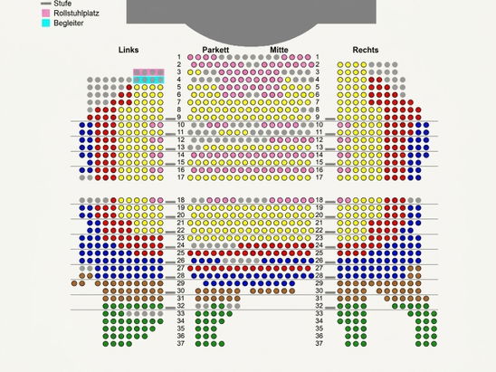 Saalplan Romeo & Julia - Das Musical in Düsseldorf mit Ticket und Hotel