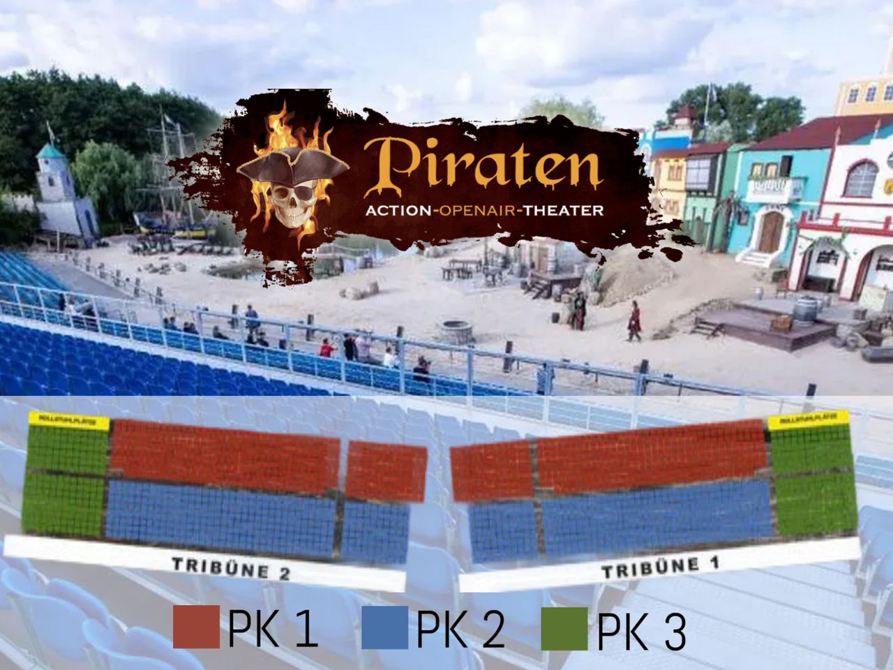 Saalplan Piraten Action Open Air Grevesmühlen mit Hotel