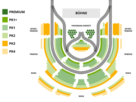 Saalplan STARLIGHT EXPRESS mit Hotel