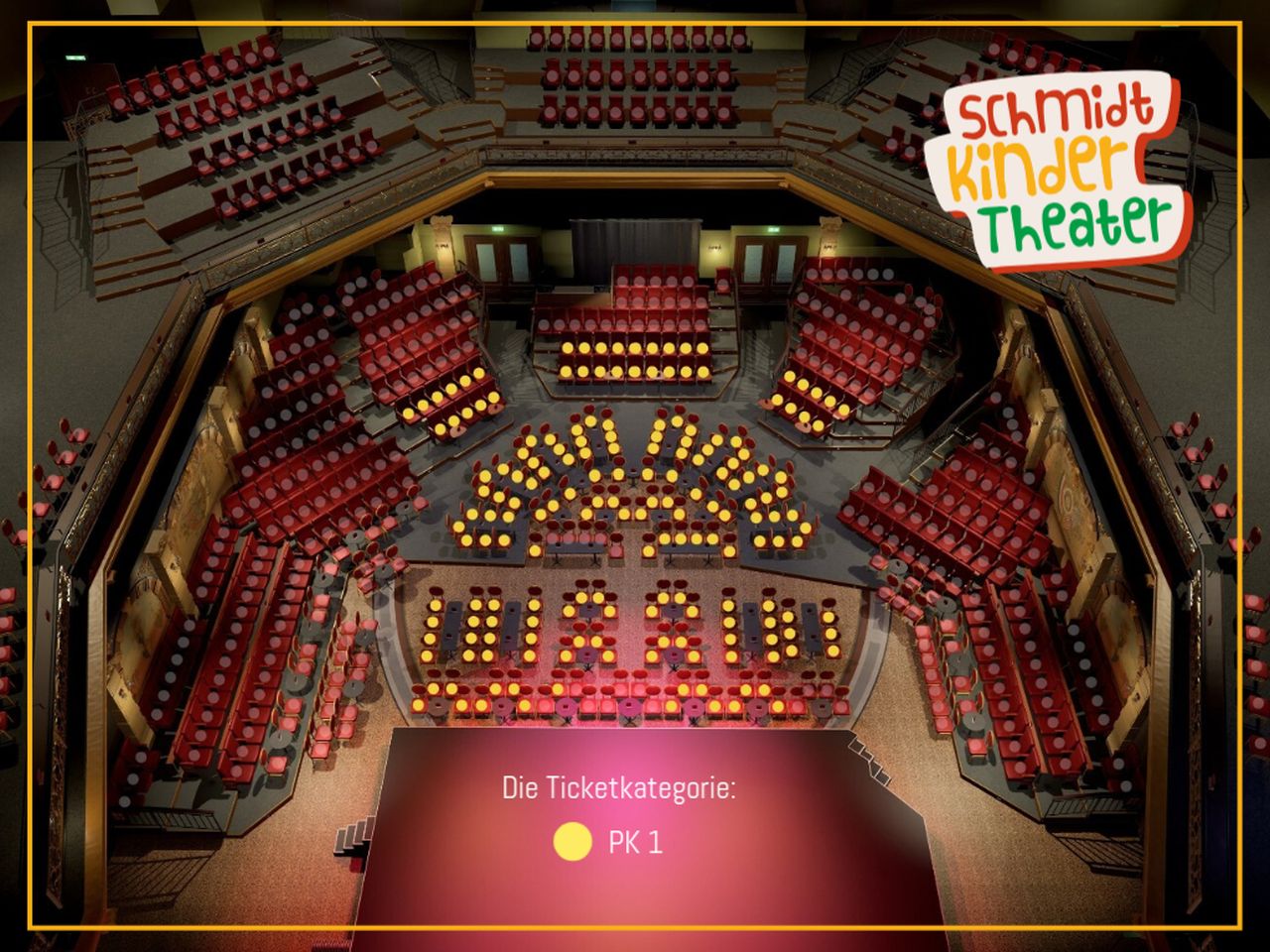 Saalplan Der achtsame Tiger im Schmidts Tivoli in Hamburg – Kindermusical mit Ticket & Hotel