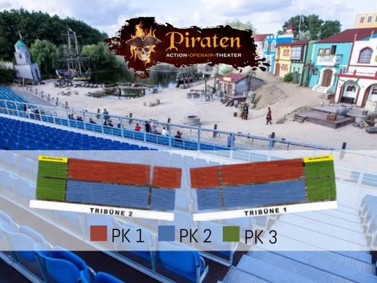 Saalplan Piraten Action Open Air Grevesmühlen mit Ticket und Hotel