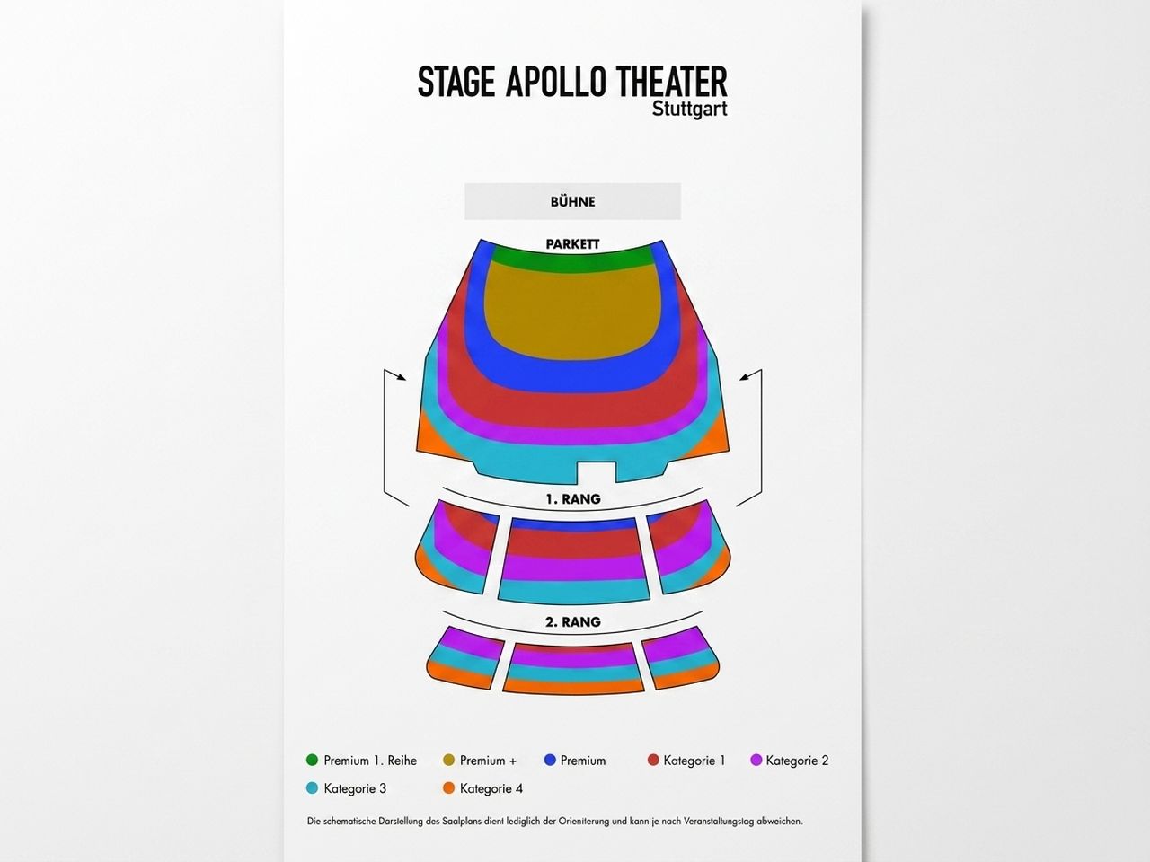 Saalplan Disneys DIE EISKÖNIGIN - das Musical mit Ticket und Hotel