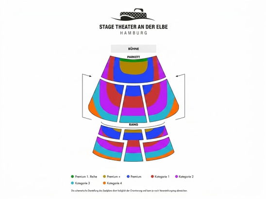 Saalplan MJ - Das Michael Jackson Musical mit Ticket und Hotel